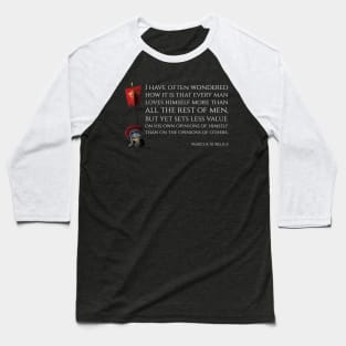 Marcus Aurelius Stoic Philosophy Latin Quote History Of Ancient Rome Baseball T-Shirt